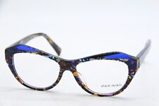 NEW ALAIN MIKLI A 03137 002 BLUE BROWN AUTHENTIC FRAMES EYEGLASSES 52-15 picture