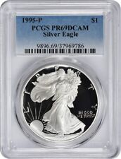 1995-P American Silver Eagle Dollar PR69DCAM PCGS Proof 69 Deep Cameo picture