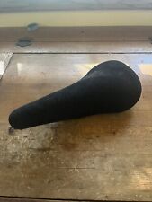 Vintage Selle Royale Black Suede Saddle Made In Italy~see condition~70s 80s era picture