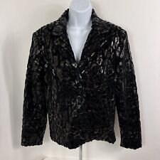 Bamboo Traders Jacket Women's Medium Long Sleeve Button Down Animal Print picture
