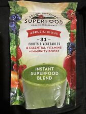 GROWN AMERICAN SUPERFOOD ORGANIC Apple-licious 8.89 oz 28 Servings Exp: 6/25 NEW picture