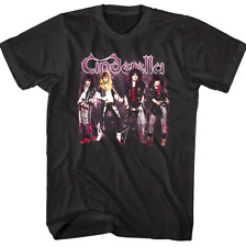 Vtg Cinderella Rock Band Cotton Black All Size Unisex Shirt picture