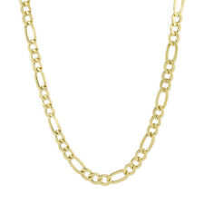 Hollow Figaro Chain Necklace Real 10K Gold Bonded 925 picture