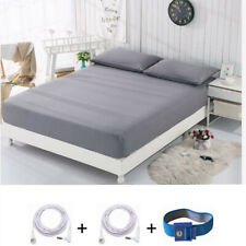 Earthing California King Fitted Sheets Silver Fiber EMF Protection Better Sleep picture