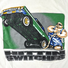 Vintage 90s Chicano Art Lowrider ROLLIN HARD HITTIN SWITCHES Mexican Homies L picture