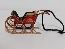 Vintage Hallmark Sleigh Ornament 1986 No Box Country Treasures Collection picture
