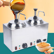 Commercial Hot Fudge Warmer Nacho Cheese Sauce Warmer w/ Pump Dispenser 1600W picture