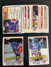 1981-82 OPC O-Pee-Chee New York Rangers Team Set 21 Cards NM-NM/MT picture