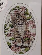 Candamar Designs Kitten #5154 Cross Stitch Pink Blossom c2000 by Abby Laurence picture