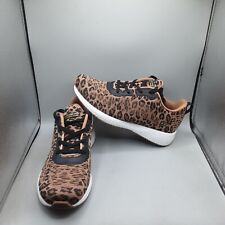 Skechers Bobs Squad Mighty Cat Sneakers Women's 8.5M Black Brown Leopard A4 picture