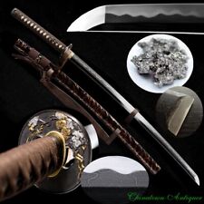 Japanese Samurai Sword Katana Tamahagane Wakou Forging Steel Clay Tempered #0586 picture