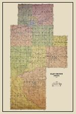 1915 Farm Line Map of Clay County Indiana picture