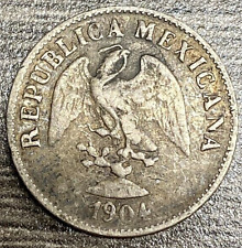 1904 Mo M Republic of Mexico 10 Centavos Silver picture