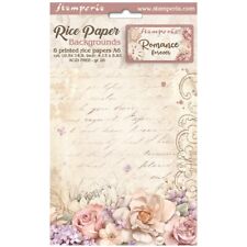 Stamperia Assorted Rice Paper Backgrounds A6 8/Pkg-Romance Forever picture