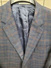 Hickey Freeman Madison 100% Cashmere Soft Blue Plaid Blazer Jacket Size 48 L picture