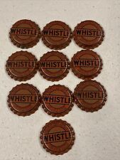 (10) NOS 1940’s Whistle Soda Metal Bottle Tops Lot *RARE* picture