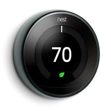 Google Nest T3018US 3rd Generation Programmable Thermostat w/Base- Mirror Black picture