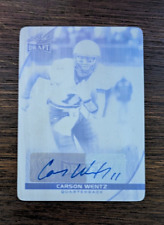 Carson Wentz 2016 Leaf Ultimate Draft Printing Plate RC Auto 1/1 Printing Plate picture
