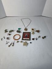 Vintage Jewelry Lot Necklace , Brooch , Earrings , Bracelet,  Cuff Links Pins. picture