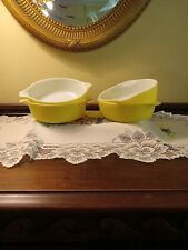Vintage Pyrex Yellow Glass Casserole #471, Set Of 4 picture