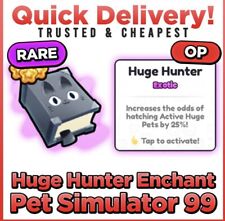 Pet Simulator 99. x1 HUGE HUNTER ENCHANT -  OP BOOK - picture