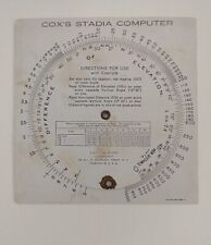 RARE WHITEHEAD & HOAG CONTRACT 1845 Cox's Stadia Computer Elevation Distance picture