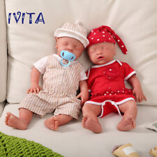 IVITA 18'' Silicone Reborn Baby Eyes Closed Full Body Silicone Doll Infant picture