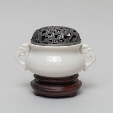 ⭕️ Fine 19th Century Chinese Blanc-De-Chine Censor Burner, Stand and Lid picture
