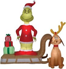 Morris Costumes SS111796G 72 x 34 in. Airblown-Grinch & Max on Sled Lights Up picture