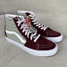 Vans SK8 Hi Sneakers Mens Size 10.5 Maroon Gray Suede Skateboard Shoes NEW picture