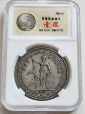 1930 Year China Hong Kong British Trade One Dollar Old Silver Coin picture