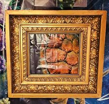 Antique  Victorian Wood & Gesso Picture Frame Intricate Gold Leaf Ornate Detail picture