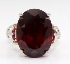 MICHAEL VALITUTTI Ruby Gems EN Vogue II Sterling Silver 2 Tone Ring Size 6 LND2 picture