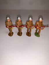 Vintage 4 Manoil Soldier With Rifle Die Cast Lead Hollow # 45/9 picture