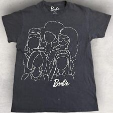 Barbie Matel Women’s Short Sleeve Graphic T-Shirt Black Outline Size Small picture