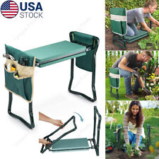 Folded Garden Kneeler Bench Kneeling Soft Eva Pad Seat With Stool Pouch Portable picture