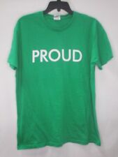 Proud Shirt Unisex Adults Large Green Short Sleeve Crew Neck Pullover Cotton picture