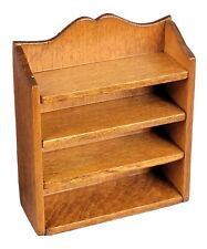 VTG Miniature Wood Wall or Floor Shelf Curio Cupboard Wooden Dollhouse 1:12 picture