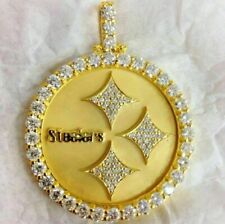 1.50 CT Round Cut Lab-Created Diamond Fancy Charm Pendant 14K Yellow Gold Plated picture
