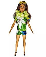 OOAK Custom Barbie Fashionistas Doll #217 Hawaiian Lei Summer Luau Party Decor picture