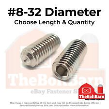 #8-32 Stainless Steel Cup Point Allen Socket Set Screw (Choose Length & Qty) picture
