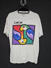 Vintage 1990s Cancun Tee XL Art Tee Funky Colors  picture
