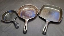 Wagner Ware Sydney -O- Cast-Iron Skillet-Set of 3, Square No 6 And No 3 Lot picture