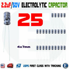 25PCS 2.2uF 50V 105C Capacitor Electrolytic 4x7mm for 50V 25V 16V 10V 6.3V picture