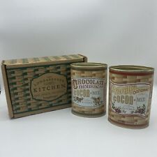 RARE NEW Longaberger Happy Holidays 2006 Cocoa Mix tins FULL NEW NOS picture