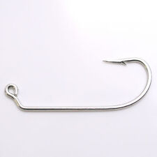 100 - Eagle Claw 413 Sea Guard O'Shaughnessy Heavy Wire Fishing Jig Hooks picture