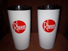 Two Rheem Coffee Tumblers New Heating Cooling Advertising picture