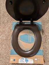 Vintage Bemis Brown Round Front Toilet Seat - New In Box - NOS - 500TT picture