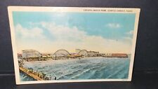 Crystal Beach Park postcard. Corpus Christi, TX.  Coaster, Pier. Postmarked 1931 picture