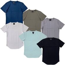 Cuts Clothing Men's Elongated Crew Neck Signature Fit 4-Way Stretch Tee T-Shirt picture